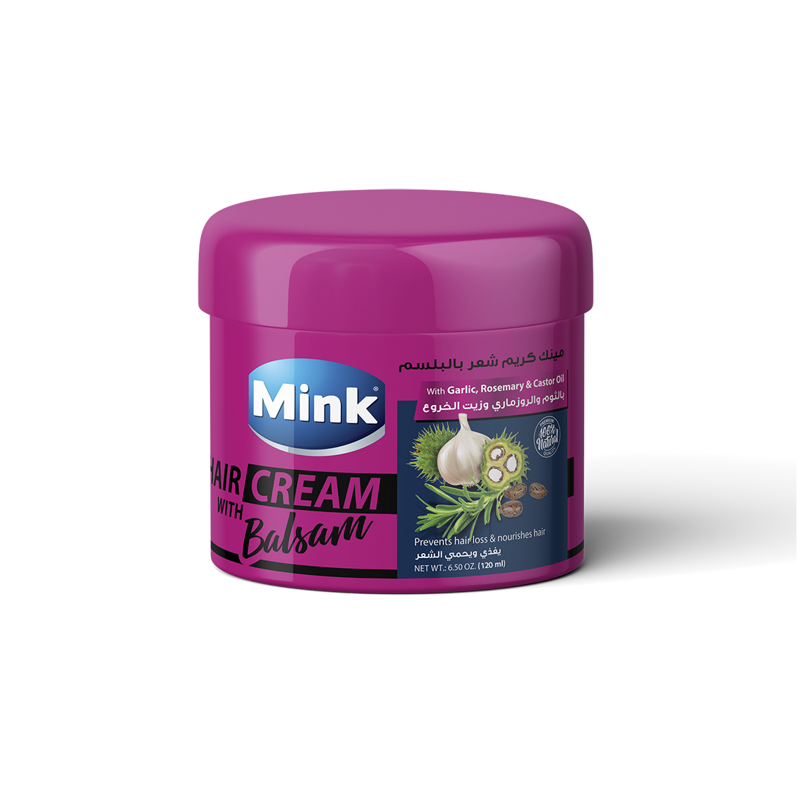 Mink Cream with Balsam with Garlic, Rosemary & Castor Oil 120 ml
