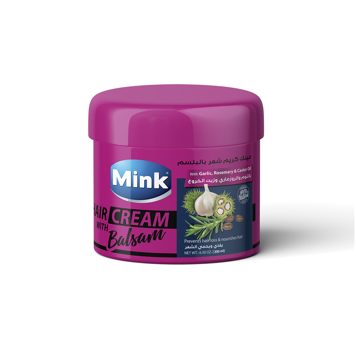 Mink Cream with Balsam with Garlic, Rosemary & Castor Oil 200 ml