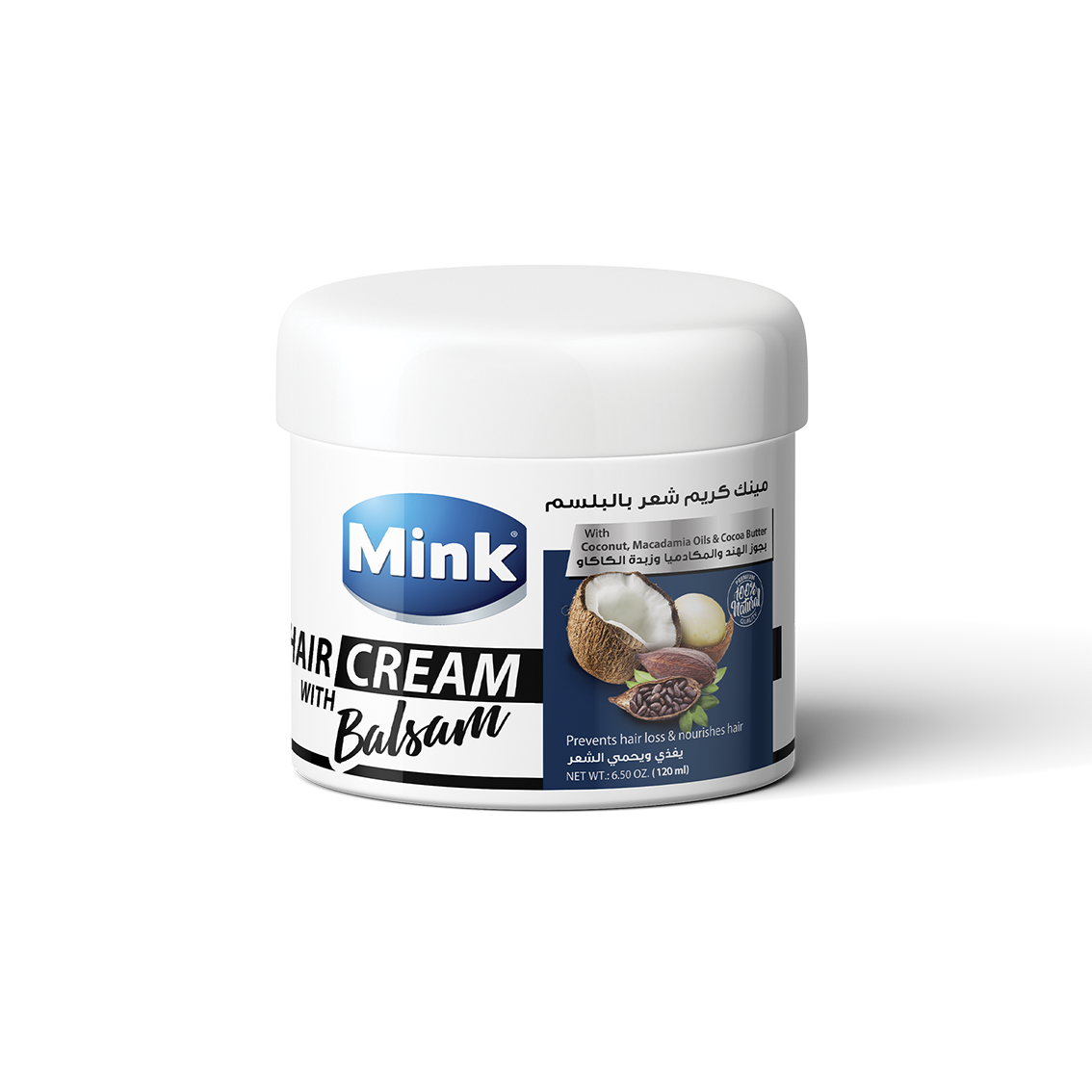 Mink Cream with Balsam with Coconut, Macadamia Oils & Cocoa Butter 120 ml