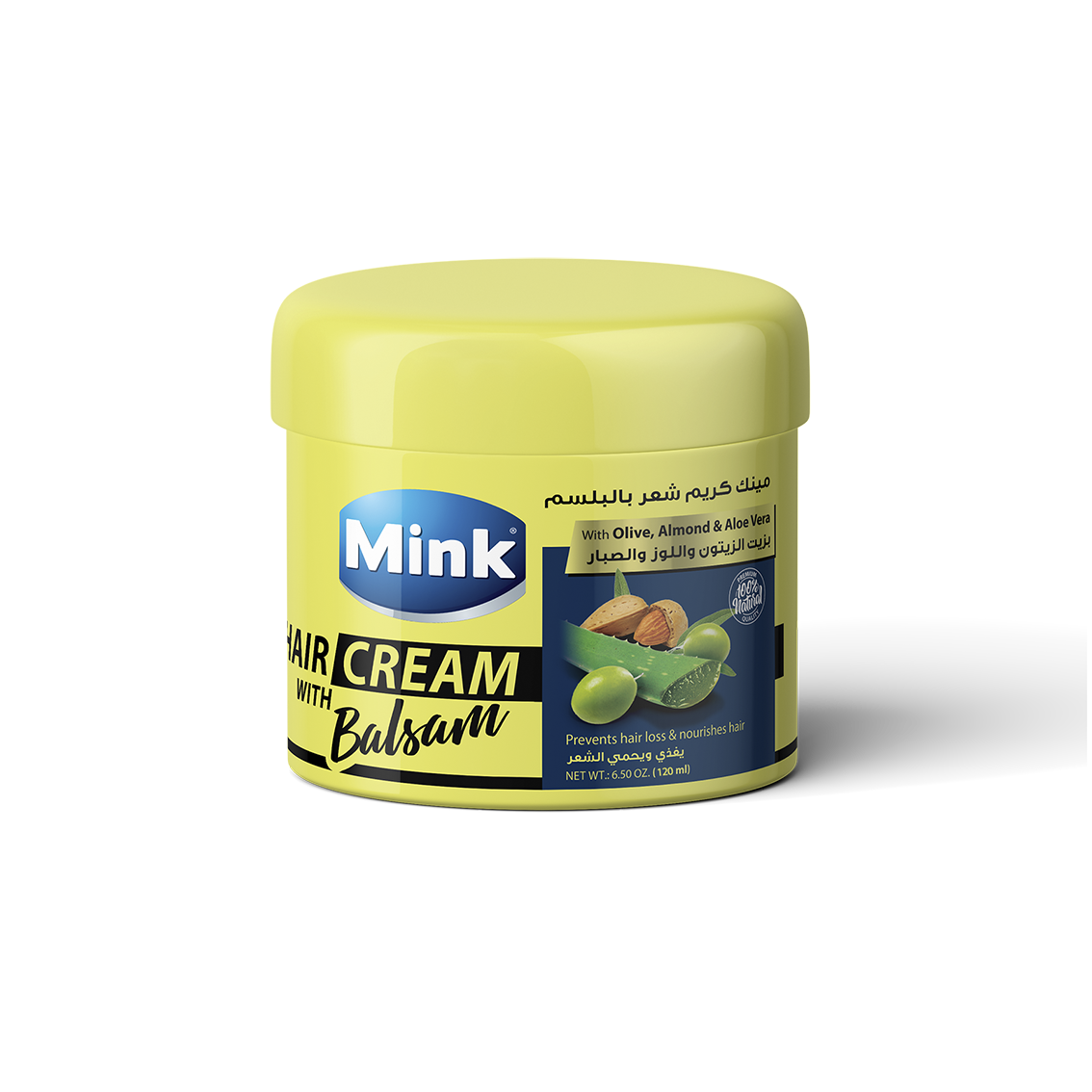 Mink Cream with Balsam with Olive, Almond & Aloe Vera 120 ml